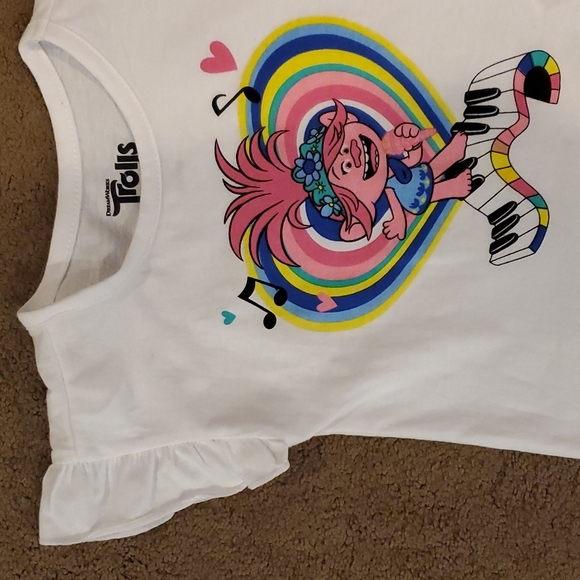 Toddler Girls TROLLS Ruffle Tank Shorts Sets Size 2T and 4T NWT ** Spot - Picture 6 of 6